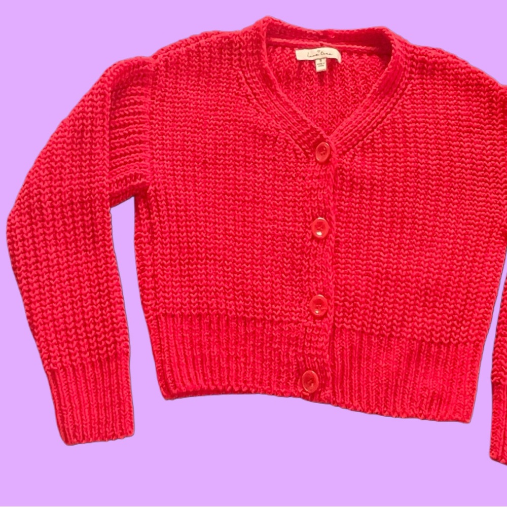 Lone Tree Red Knit Crop Sweater